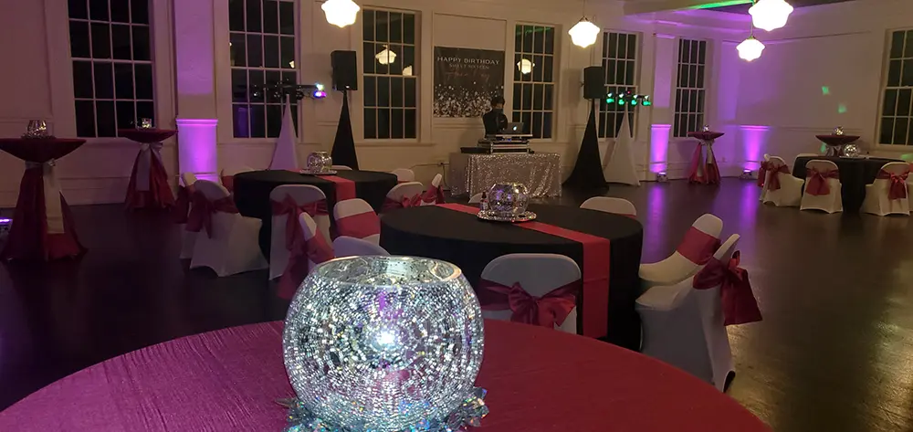 A birthday party setup