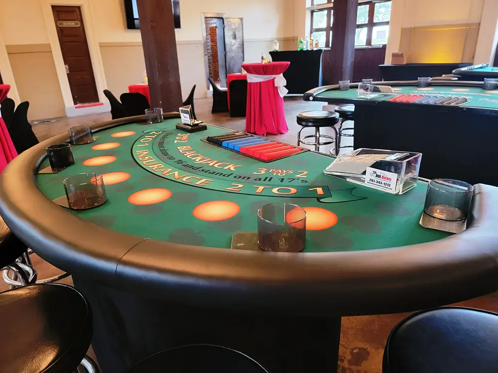 A casino night setup